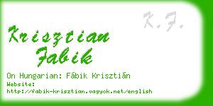 krisztian fabik business card