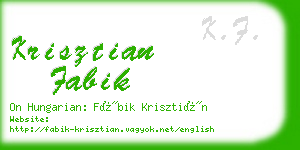 krisztian fabik business card